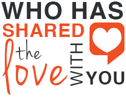 Who has shared the love with you graphic